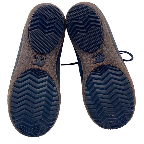 Sorel Joplin Waterproof Lace Up Slick Shine Rain Duck Boot Black Brown 7.5 - Picture 8 of 13